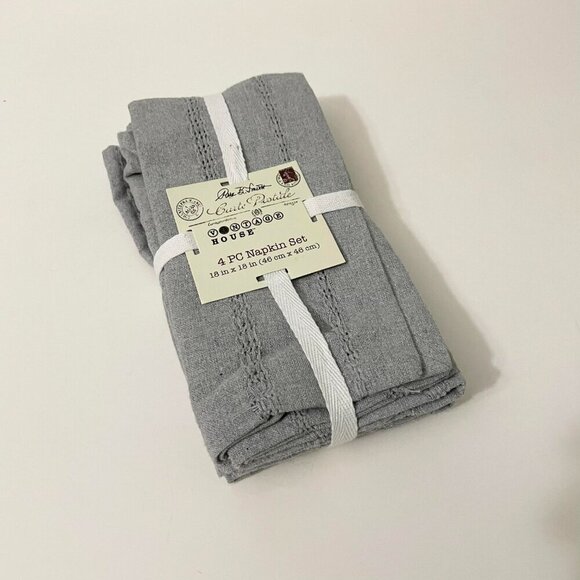 Vintage House Park B. Smith Napkins 4 Pc 18" x 18" - Picture 13 of 16